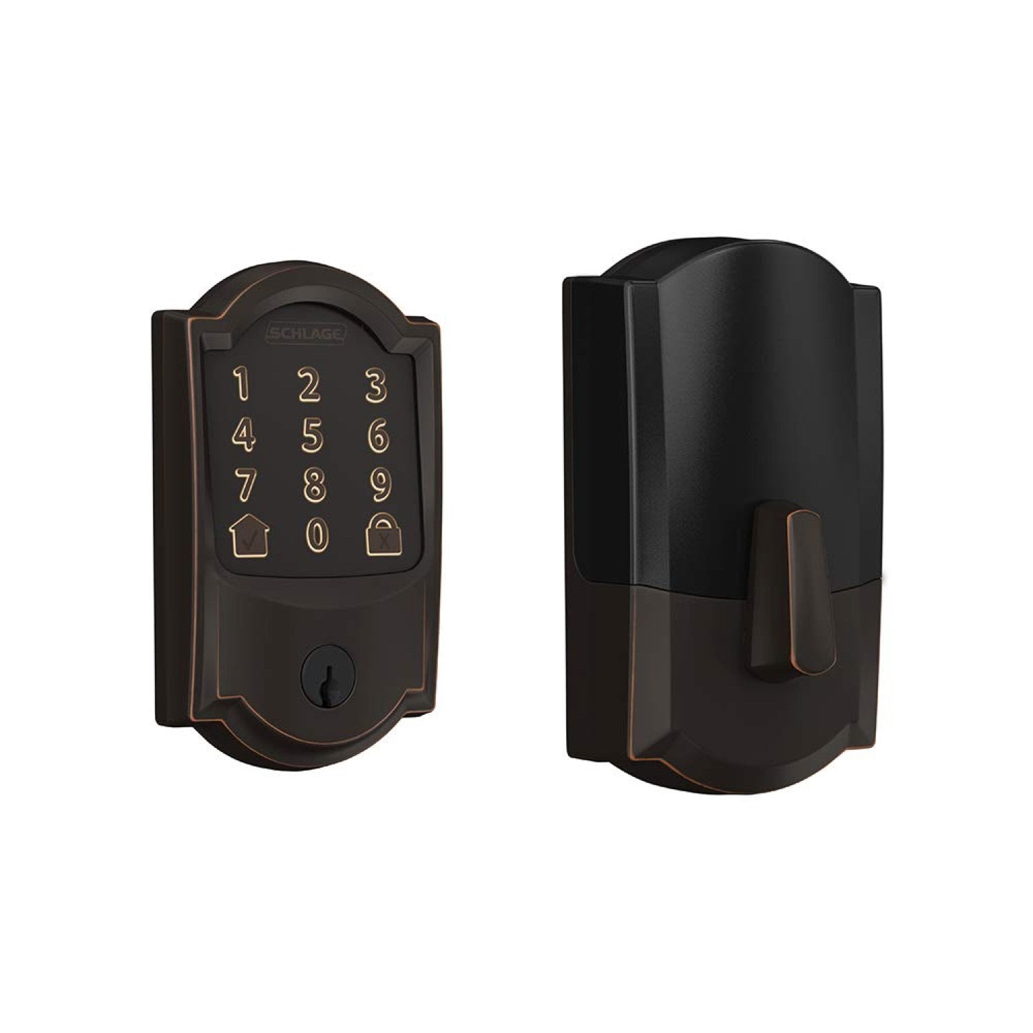 Ring Schlage Encode Smart WiFi Deadbolt With Camelot Trim Works With Ring Video Doorbells And Cameras