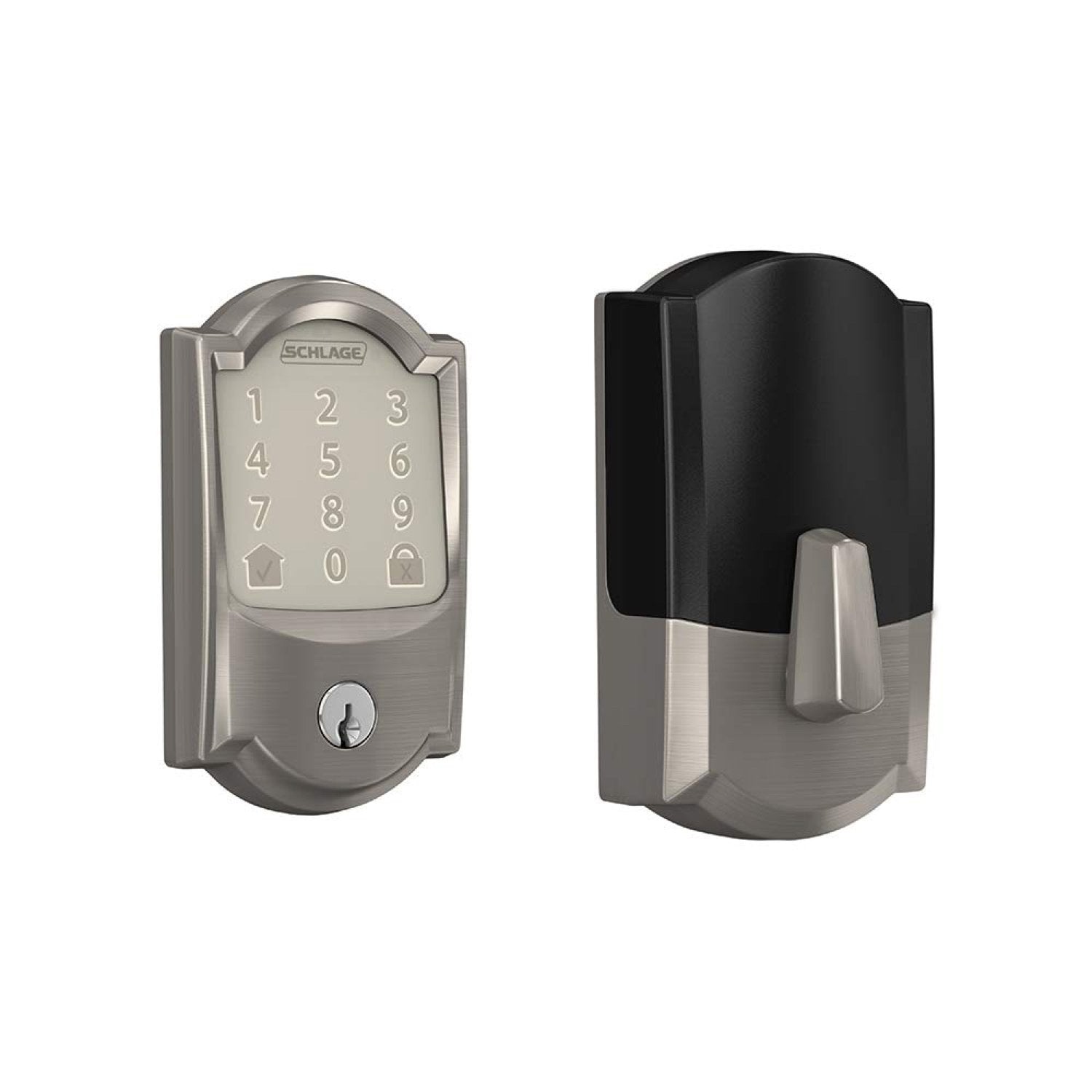 ring Schlage Encode Smart WiFi Deadbolt with Camelot Trim Works with Ring Video Doorbells and Cameras