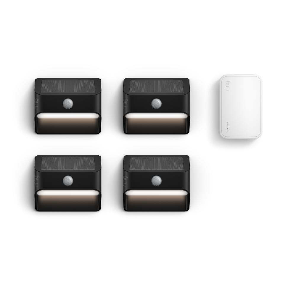 Ring Smart Lighting Solar Steplight 4-Pack + Bridge (2nd Gen)