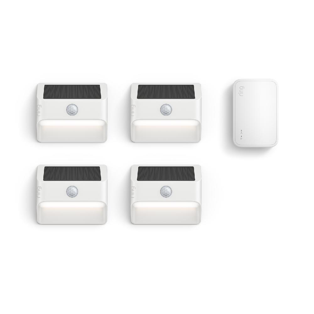 Ring Smart Lighting Solar Steplight 4-Pack + Bridge (2nd Gen)