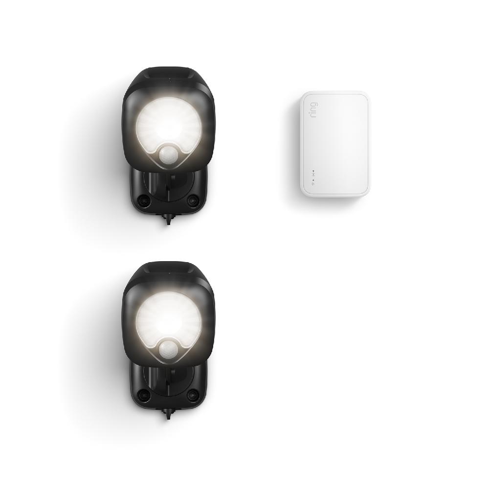 Ring Smart Lighting Spotlight Battery 2-Pack + Bridge (2nd Gen)