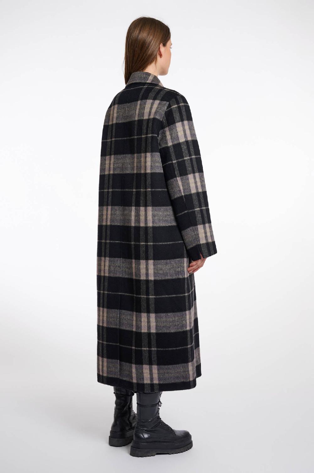 Rino & Pelle Adria Reversible Coat Night Grey Check And Black