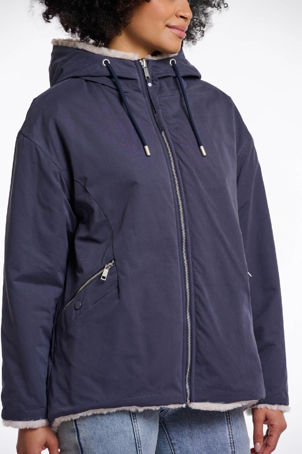 Rino & Pelle Ines Reversible Jacket Night Grey And Birch