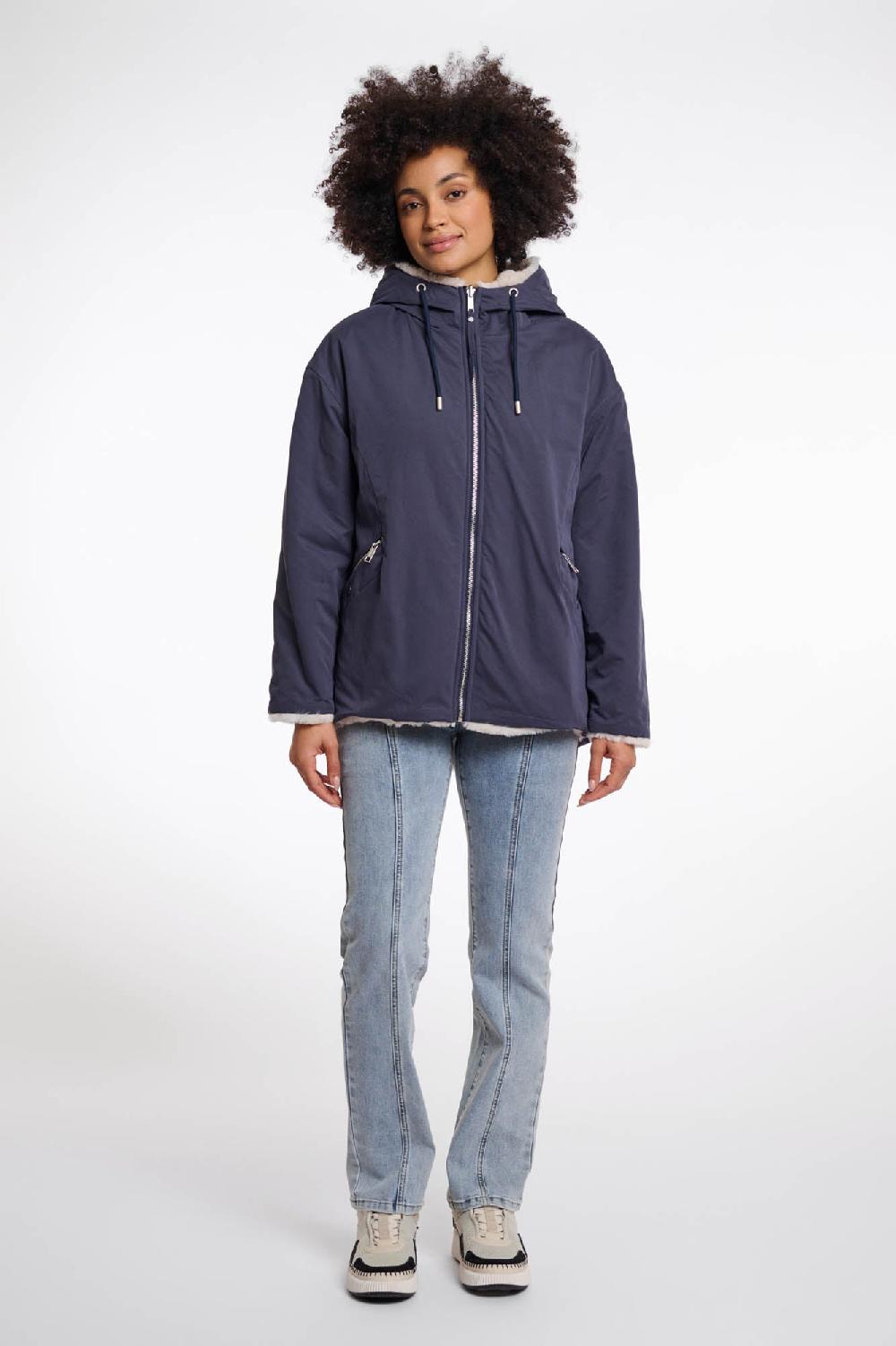 rino & pelle Ines reversible jacket Night grey and birch