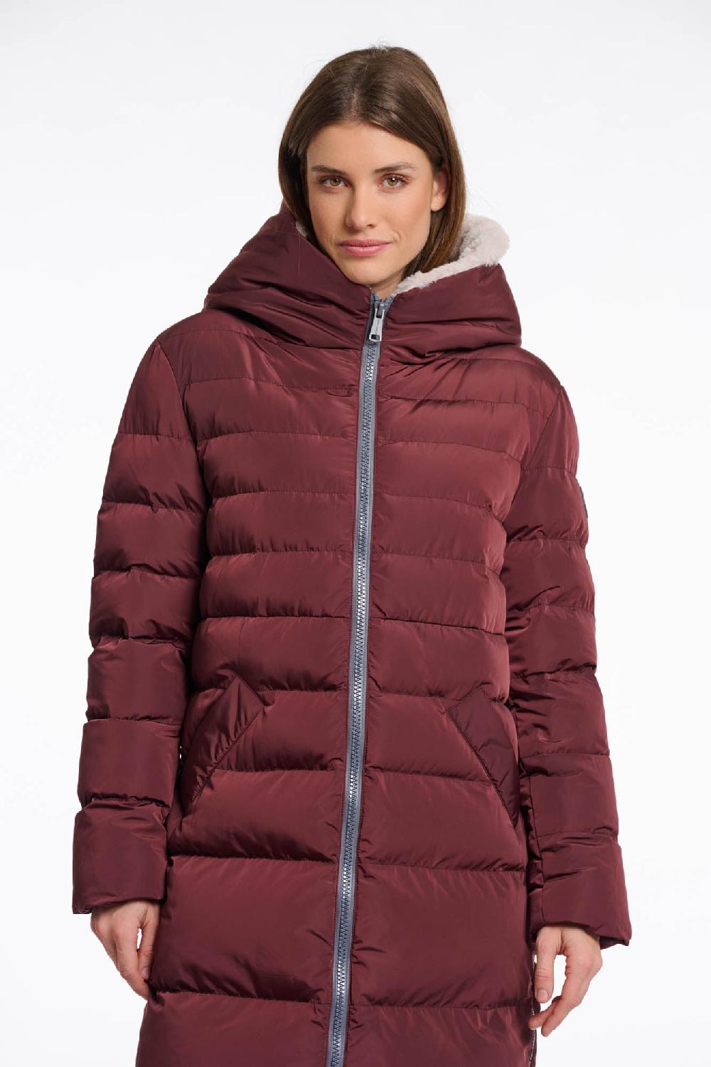 Rino & Pelle Keila Faux-fur Coat Chocolate Bean Stone