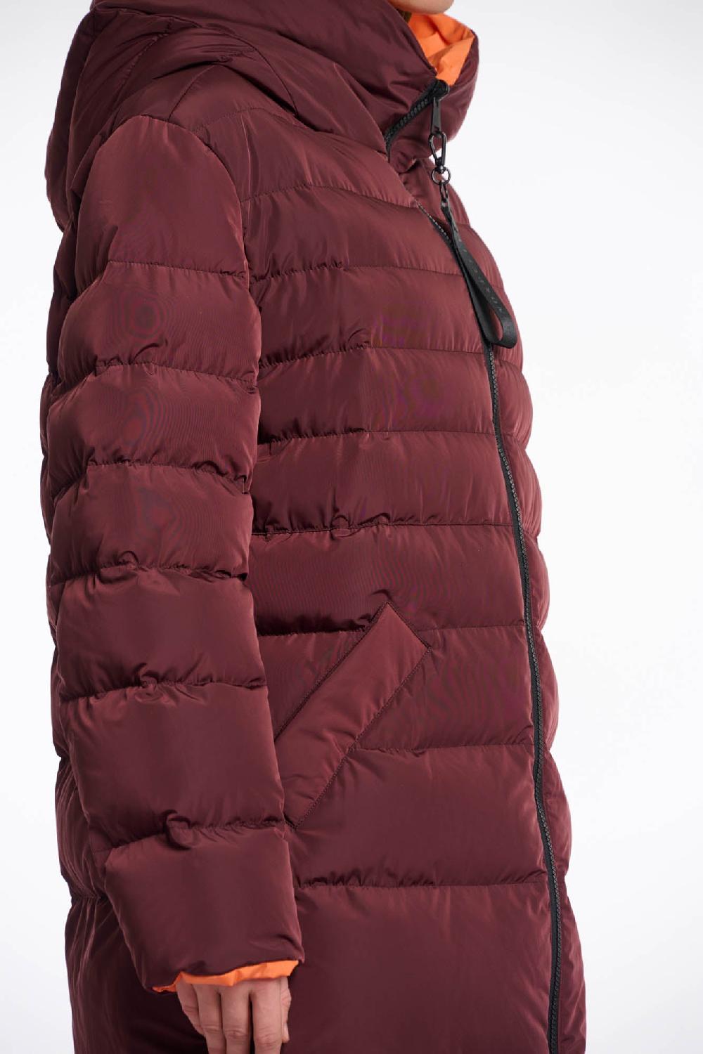 Rino & Pelle Keila Reversible Coat Chocolate Bean And Orange