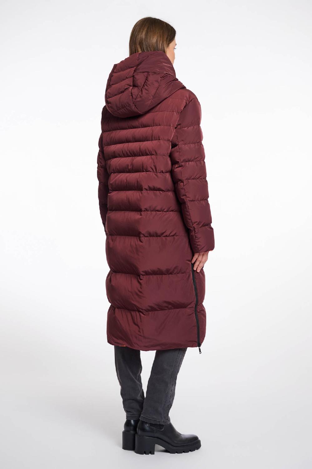 Rino & Pelle Keila Reversible Coat Chocolate Bean And Orange