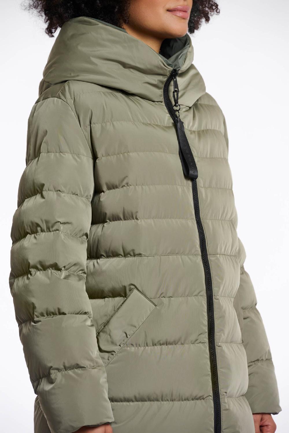 Rino & Pelle Keila Reversible Coat Green Ash And Matt Green