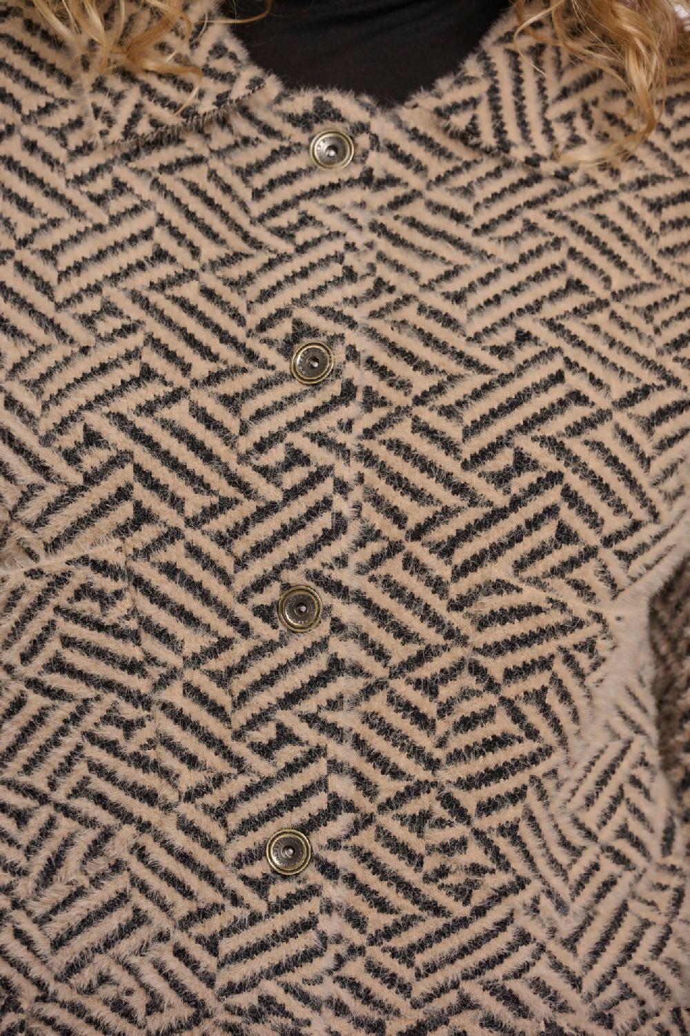 Rino & Pelle Bubbly Jacket Sand Graphic