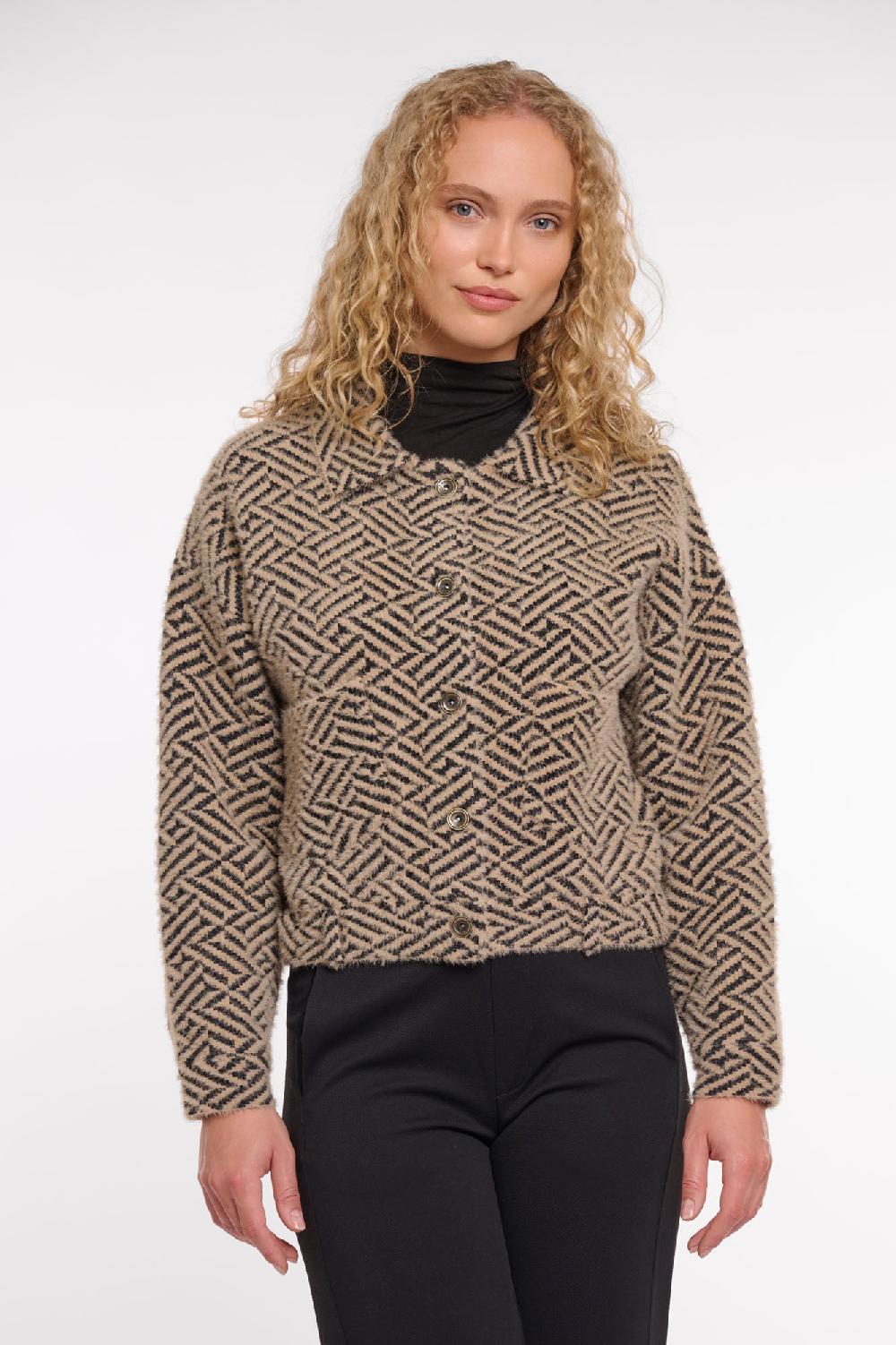 rino & pelle Bubbly jacket Sand graphic