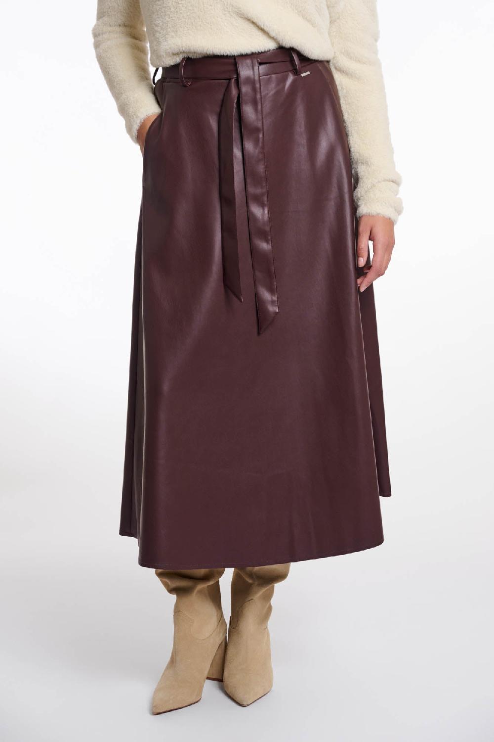 rino & pelle Chelsea skirt Chocolate bean