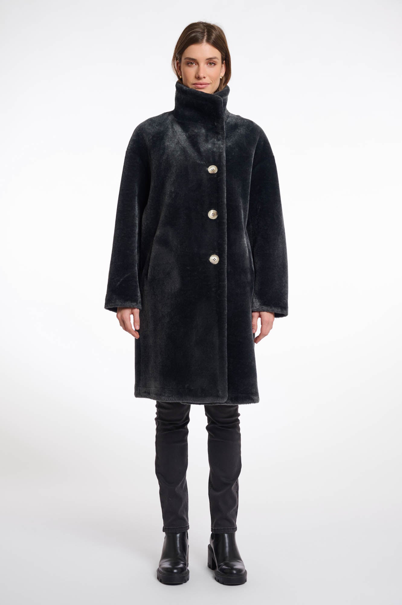 rino & pelle Cilou coat Deep iron