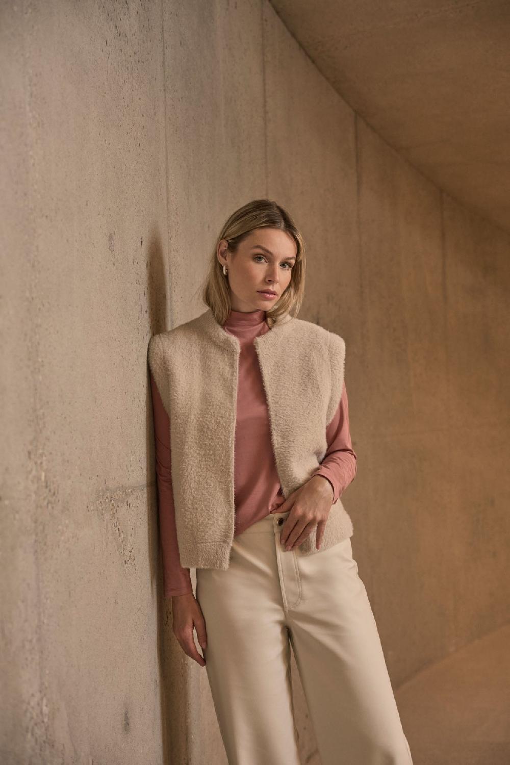 rino & pelle Elona waistcoat Stone