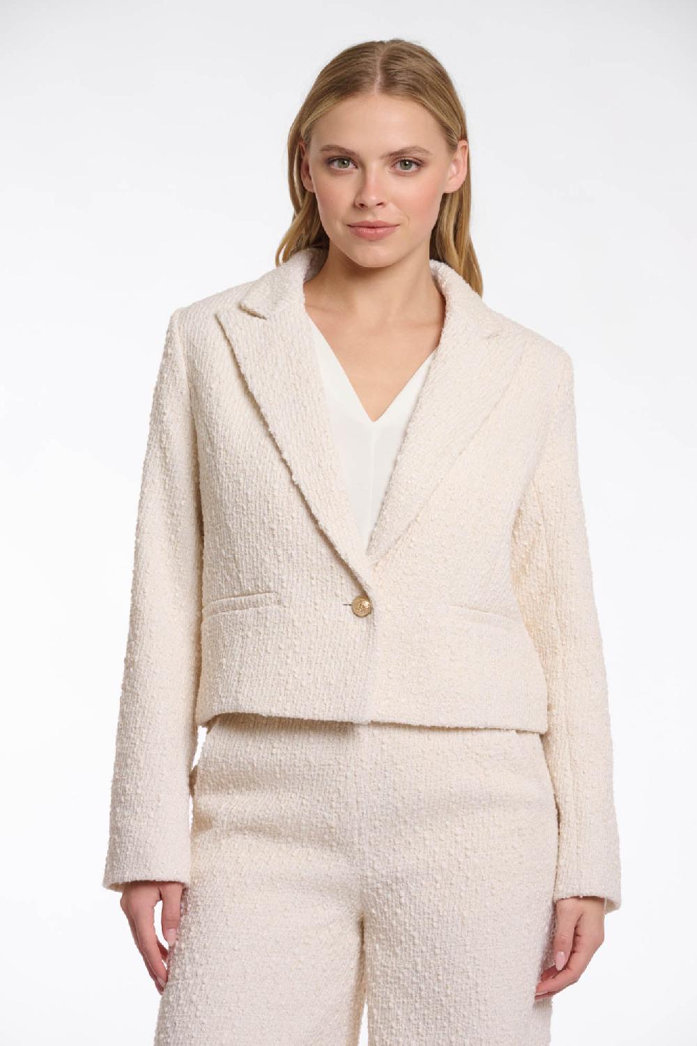 rino & pelle Esther cropped blazer Snow white