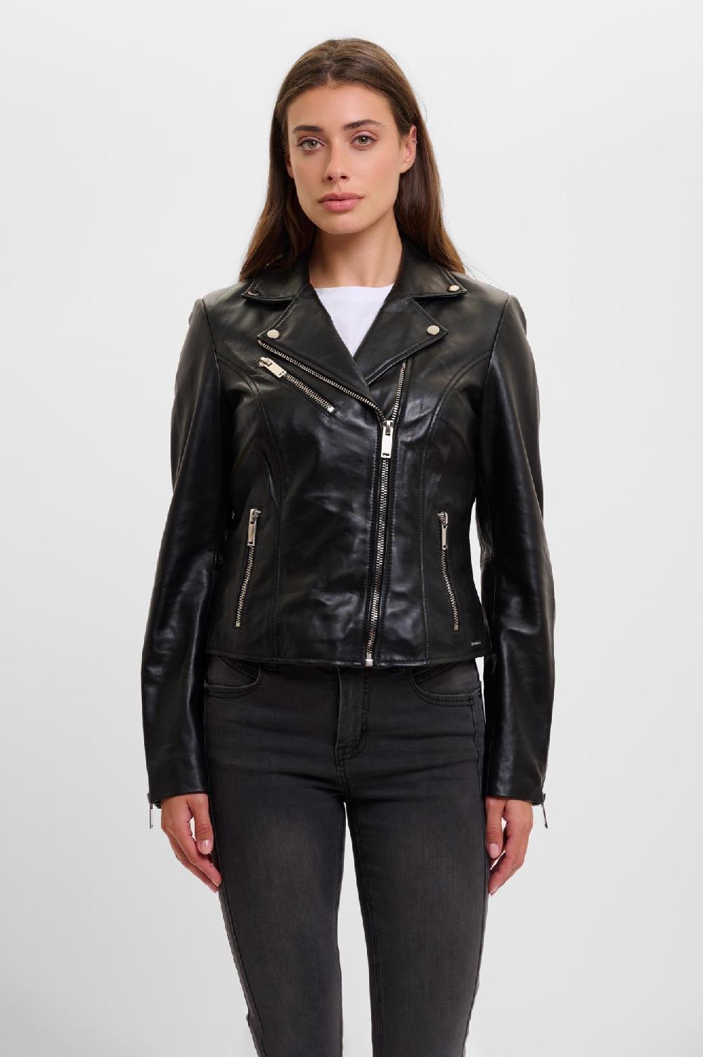 rino & pelle Ghost leather jacket Black