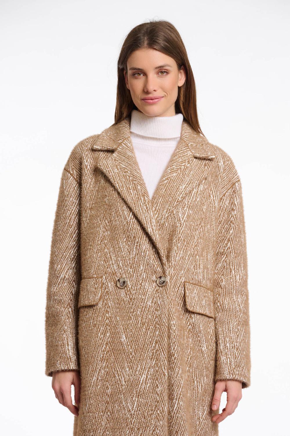 Rino & Pelle Inge Coat Brew Birch Zigzag