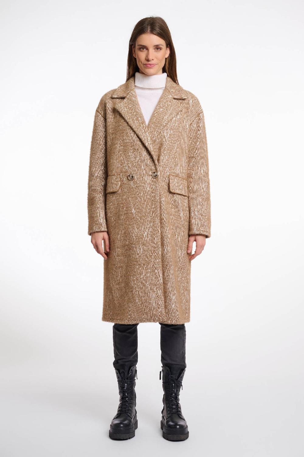 rino & pelle Inge coat Brew birch zigzag