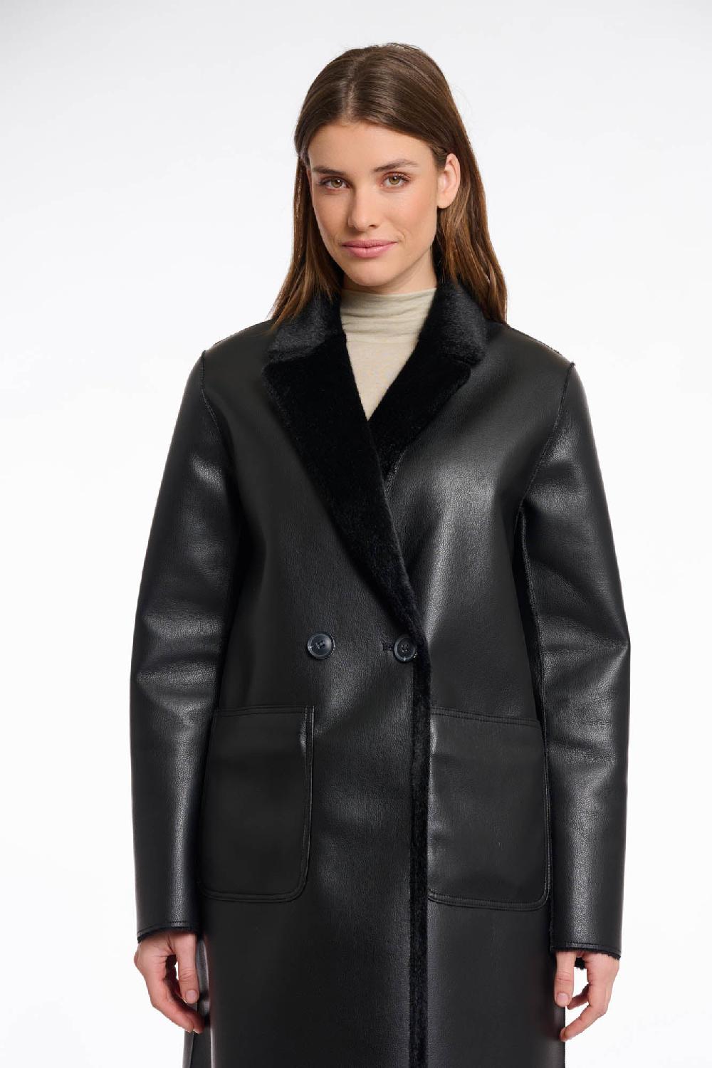 Rino & Pelle Ivon Reversible Coat Black