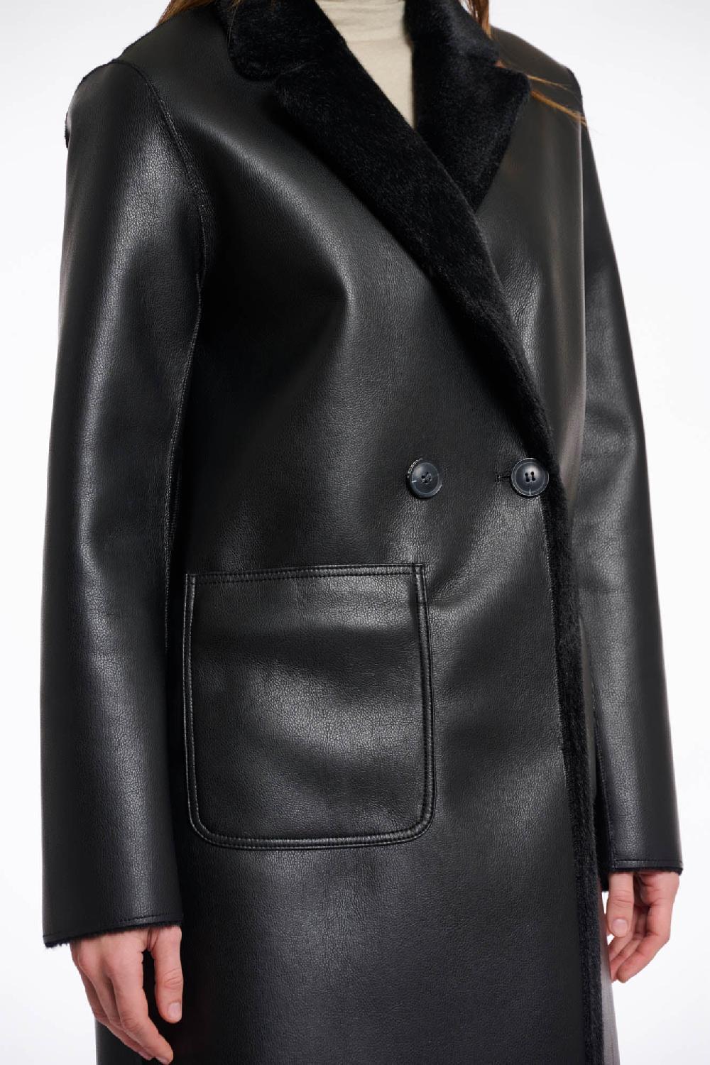 Rino & Pelle Ivon Reversible Coat Black