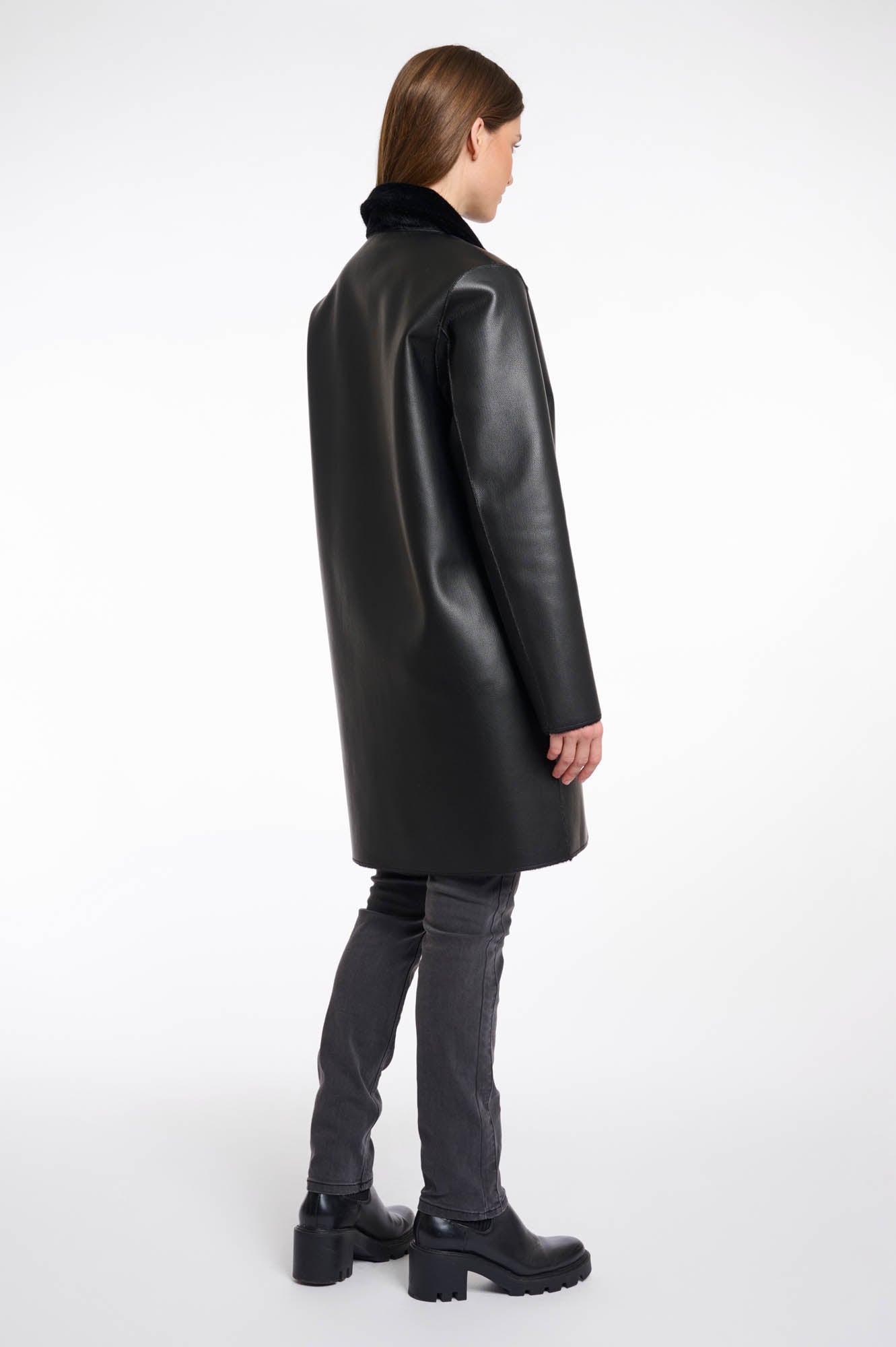 Rino & Pelle Ivon Reversible Coat Black