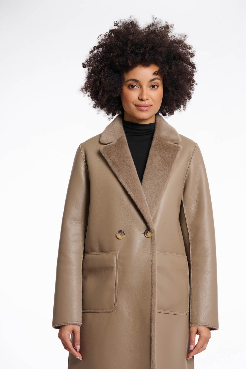 Rino & Pelle Ivon Reversible Coat Toffee