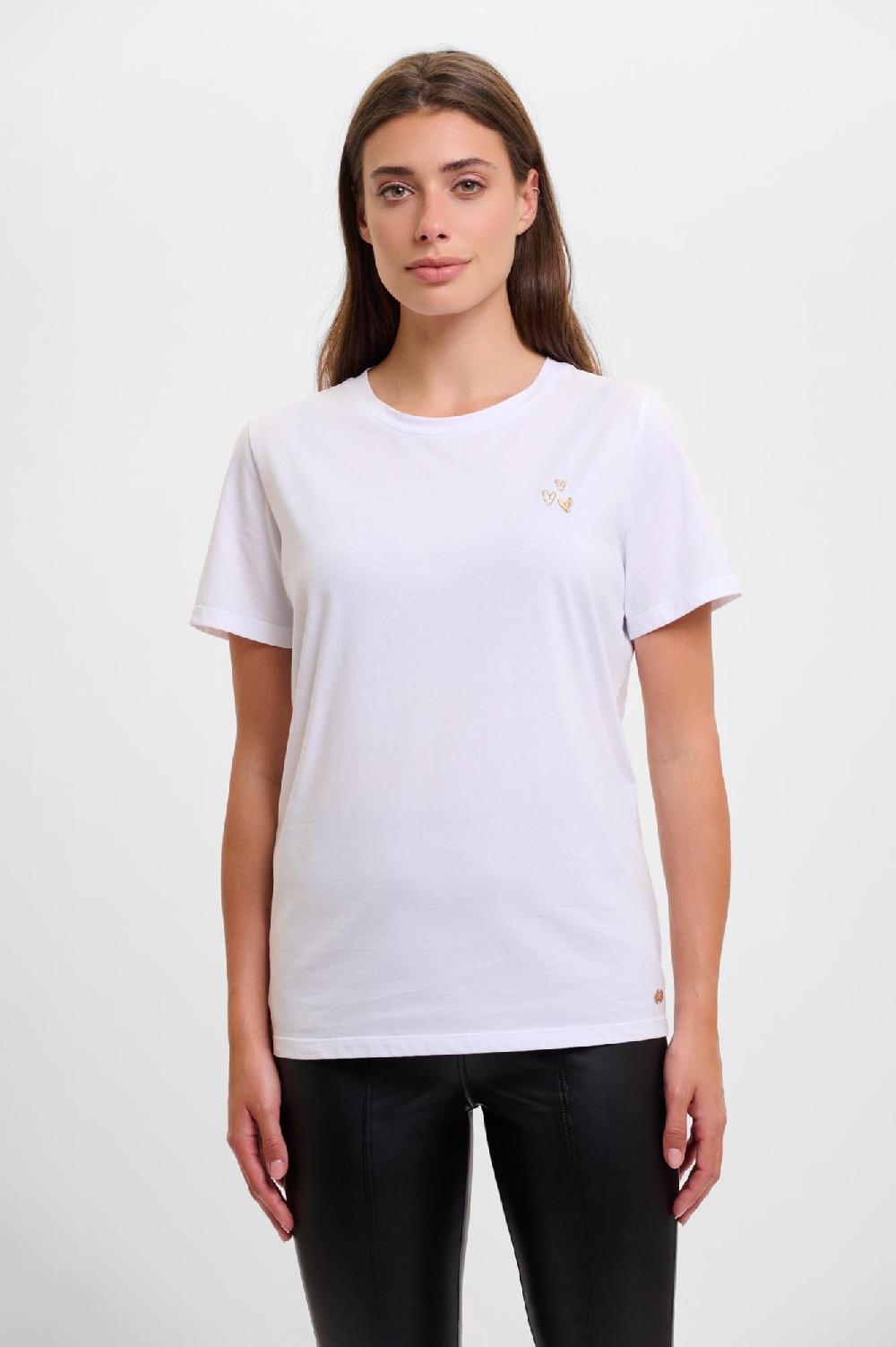 rino & pelle Jolene T-shirt White gold heart