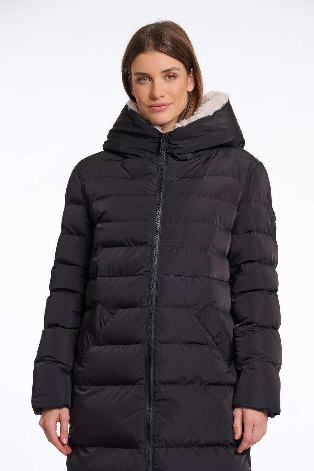 Rino & Pelle Keila Faux-fur Coat Black Stone