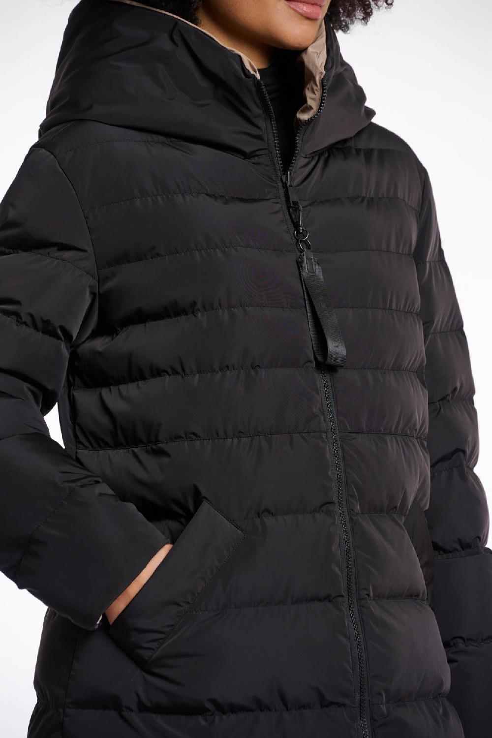 Rino & Pelle Keila Reversible Coat Black And Toffee