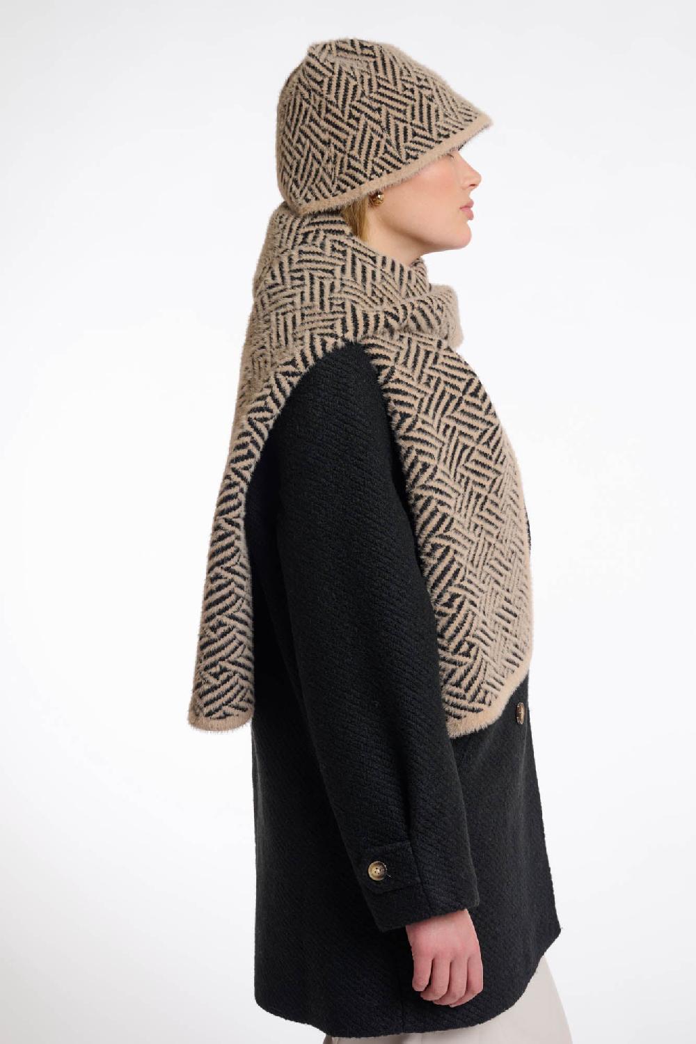 Rino & Pelle Leah Scarf Sand Graphic