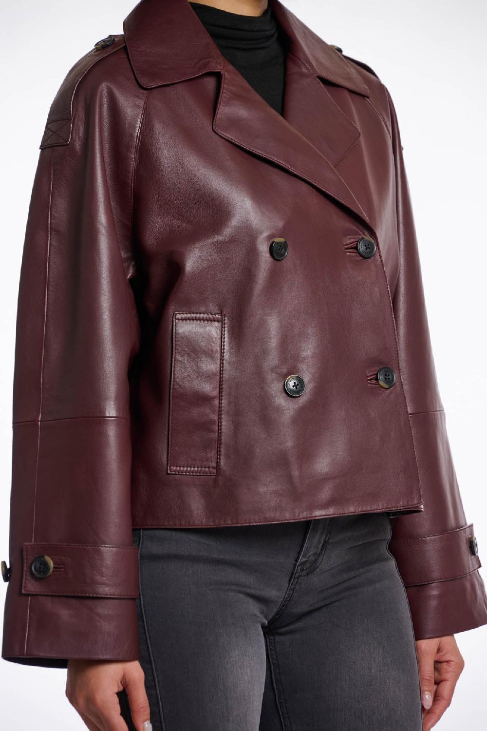 Rino & Pelle Lotte Leather Jacket Chocolate Bean