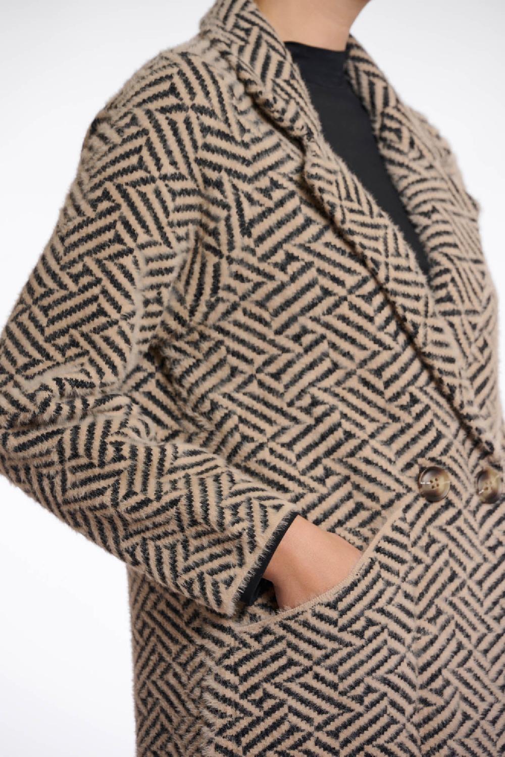 Rino & Pelle Madina Cardigan Sand Graphic