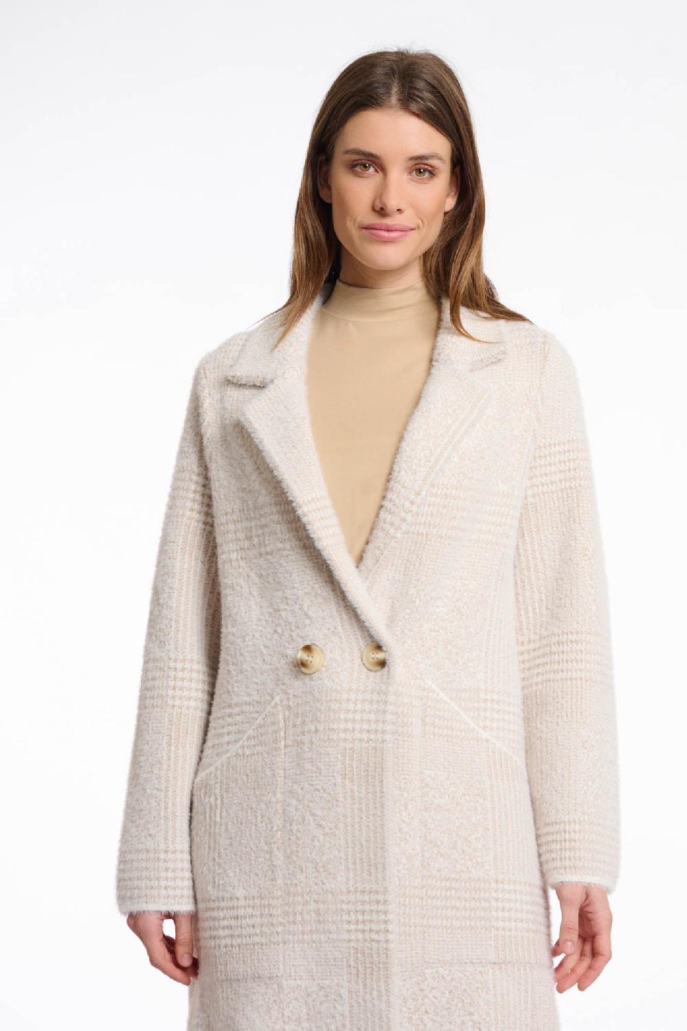 Rino & Pelle Madina Cardigan Stone Check