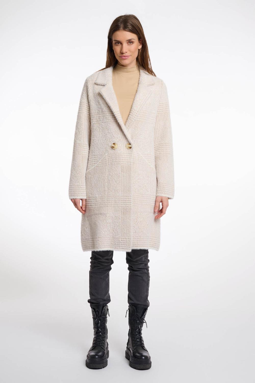 rino & pelle Madina cardigan Stone check