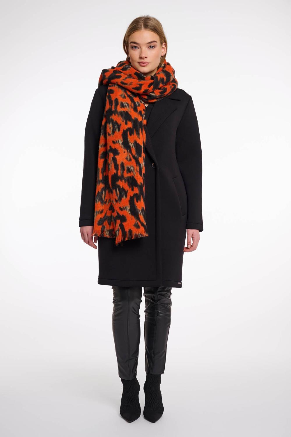 Rino & Pelle Malin Leopard Scarf Fire Animal