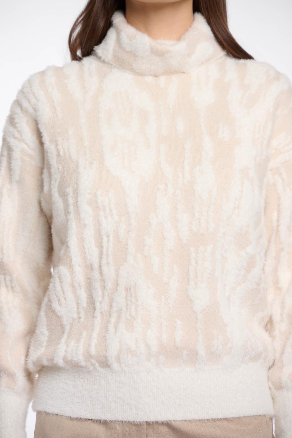 Rino & Pelle Naura Sweater Birch Snow Zebra