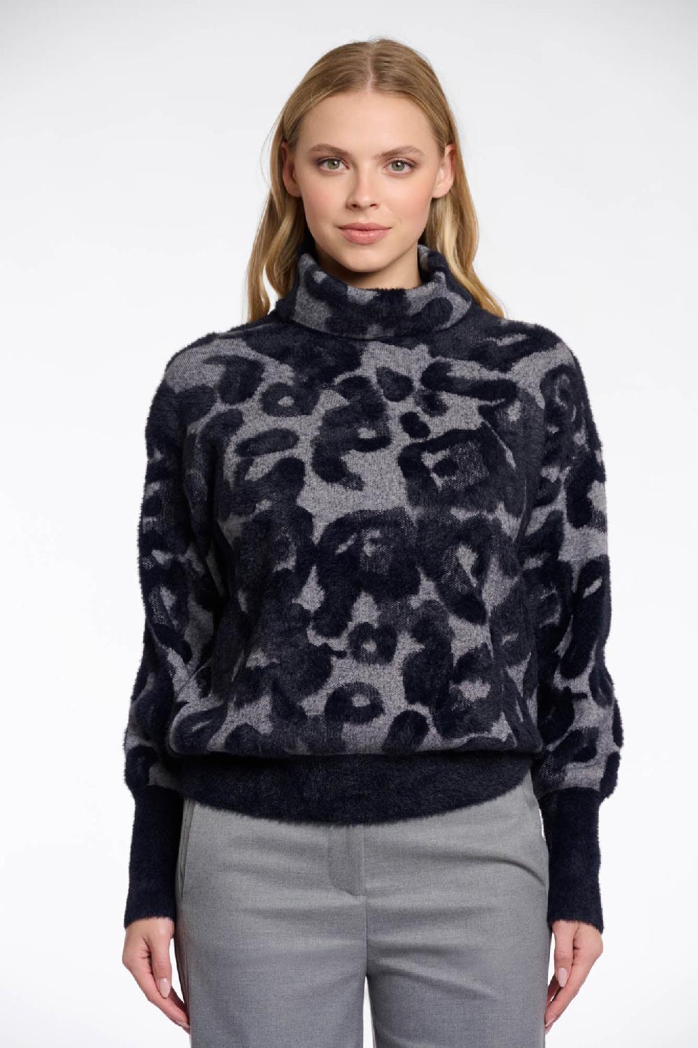rino & pelle Naura sweater Grey black leo