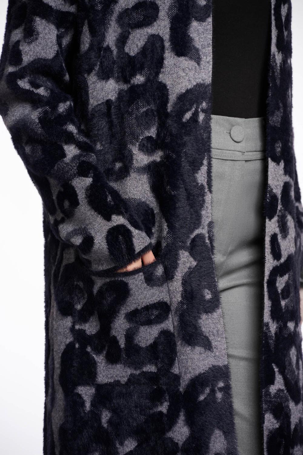 Rino & Pelle Negien Cardigan Grey Black Leo