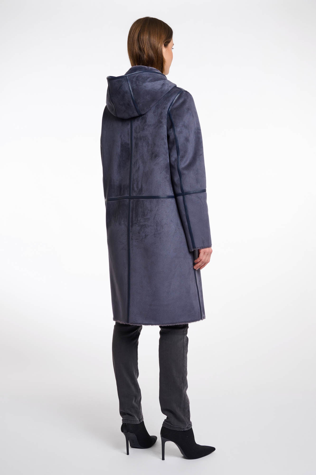 Rino & Pelle Ova Reversible Coat Night Grey
