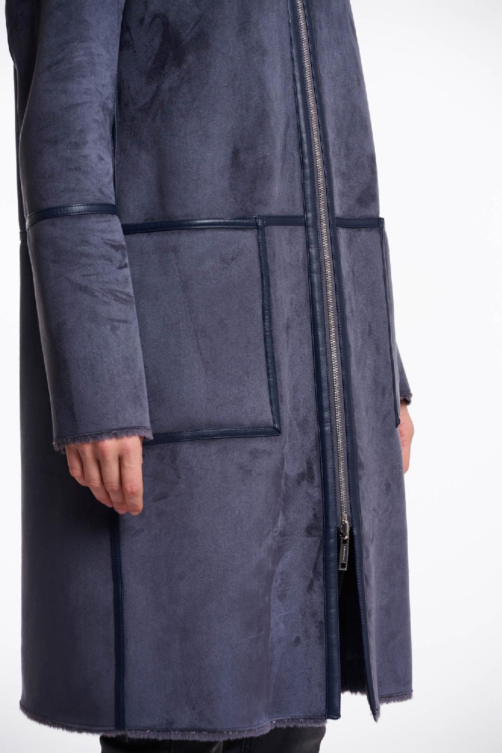 Rino & Pelle Ova Reversible Coat Night Grey