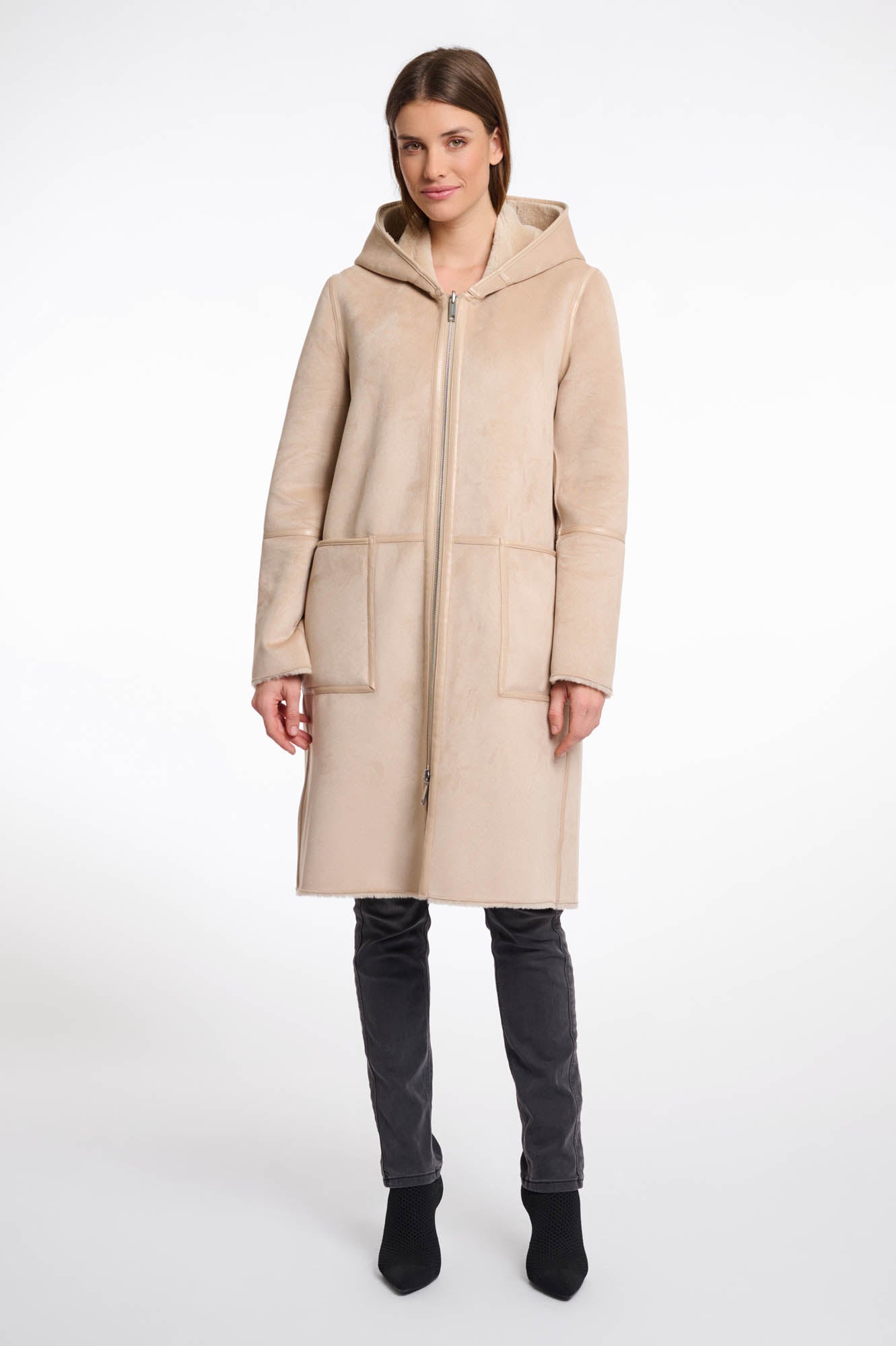 rino & pelle Ova reversible coat Oat