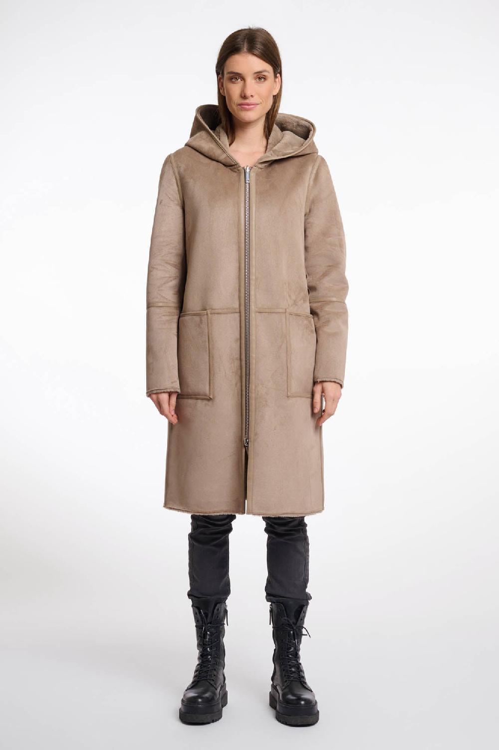rino & pelle Ova reversible coat Toffee