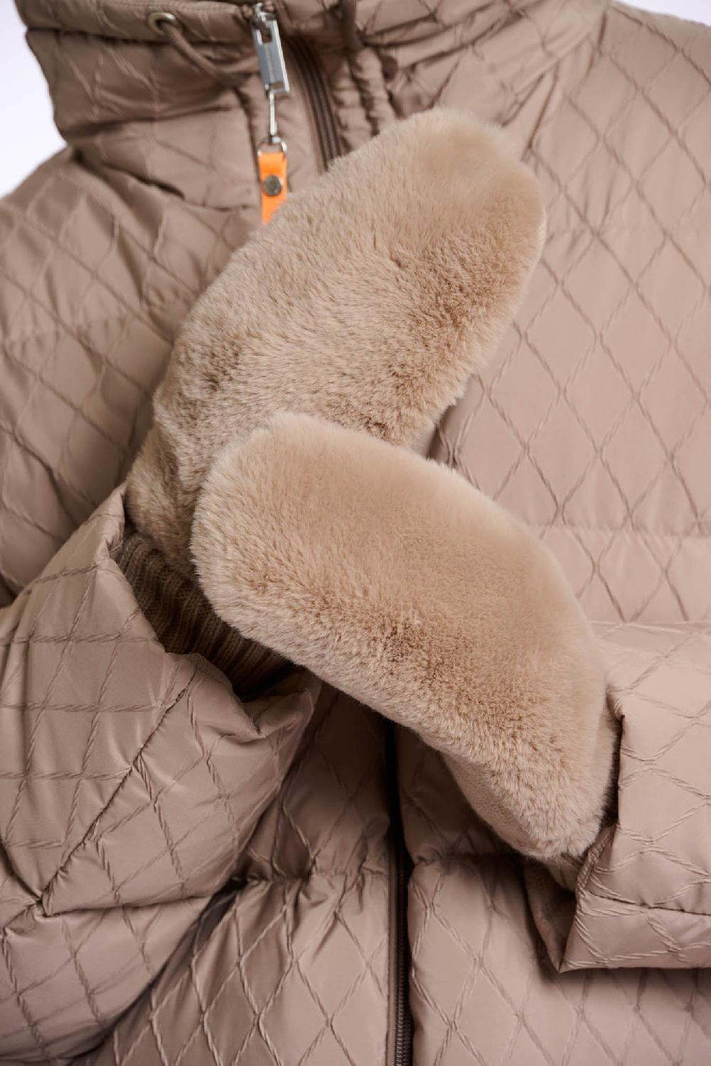 Rino & Pelle Oxo Faux-fur Gloves Oat