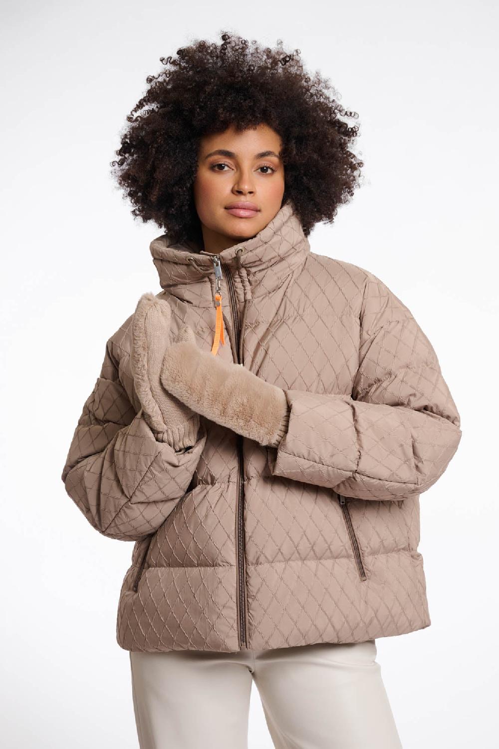 rino & pelle Oxo faux-fur gloves Oat