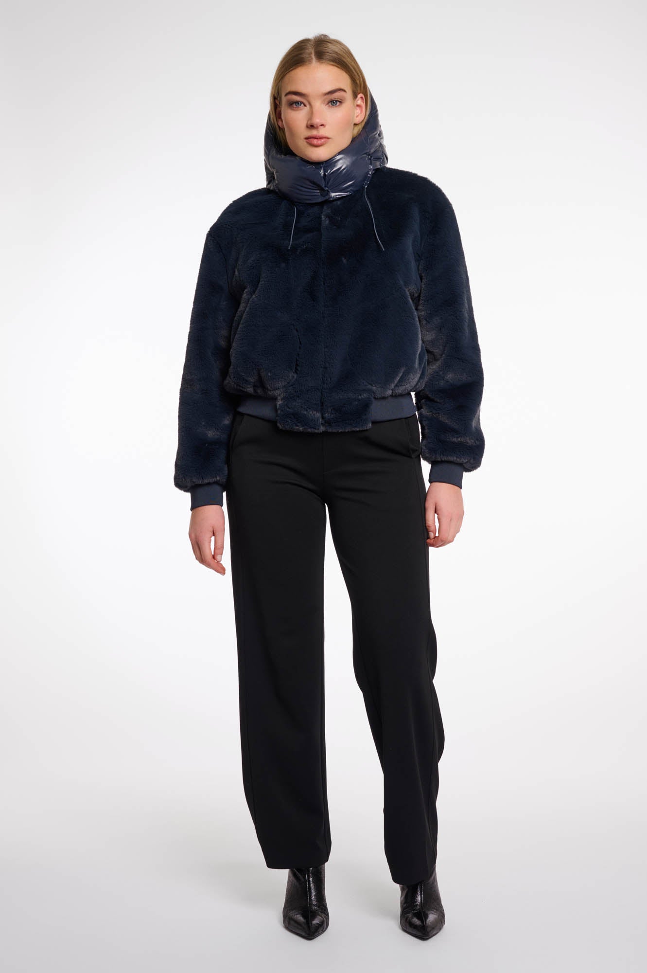 Rino & Pelle Pia Faux-fur Jacket Night Grey