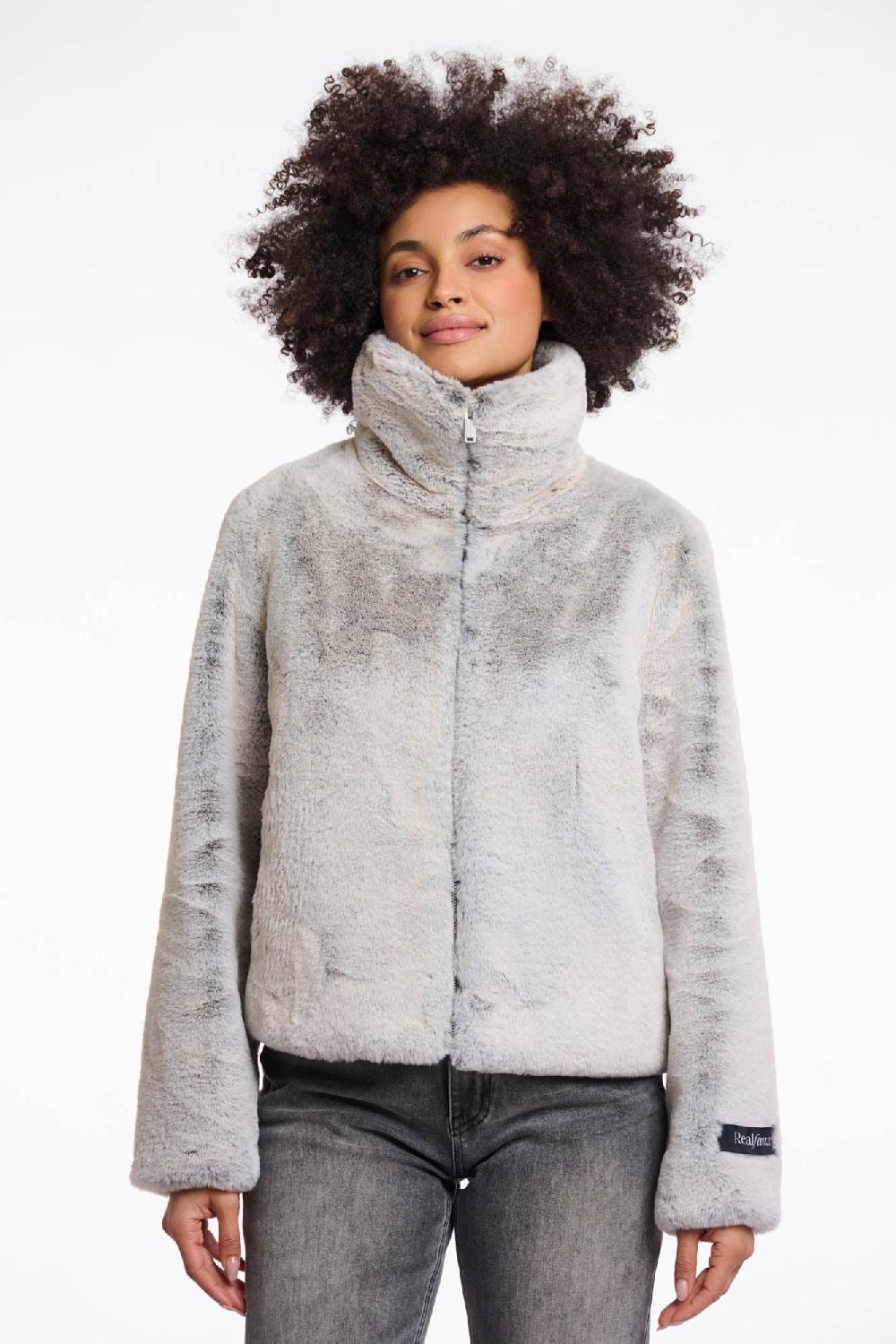 Rino & Pelle Sallie Faux Fur Jacket Natural Degrade