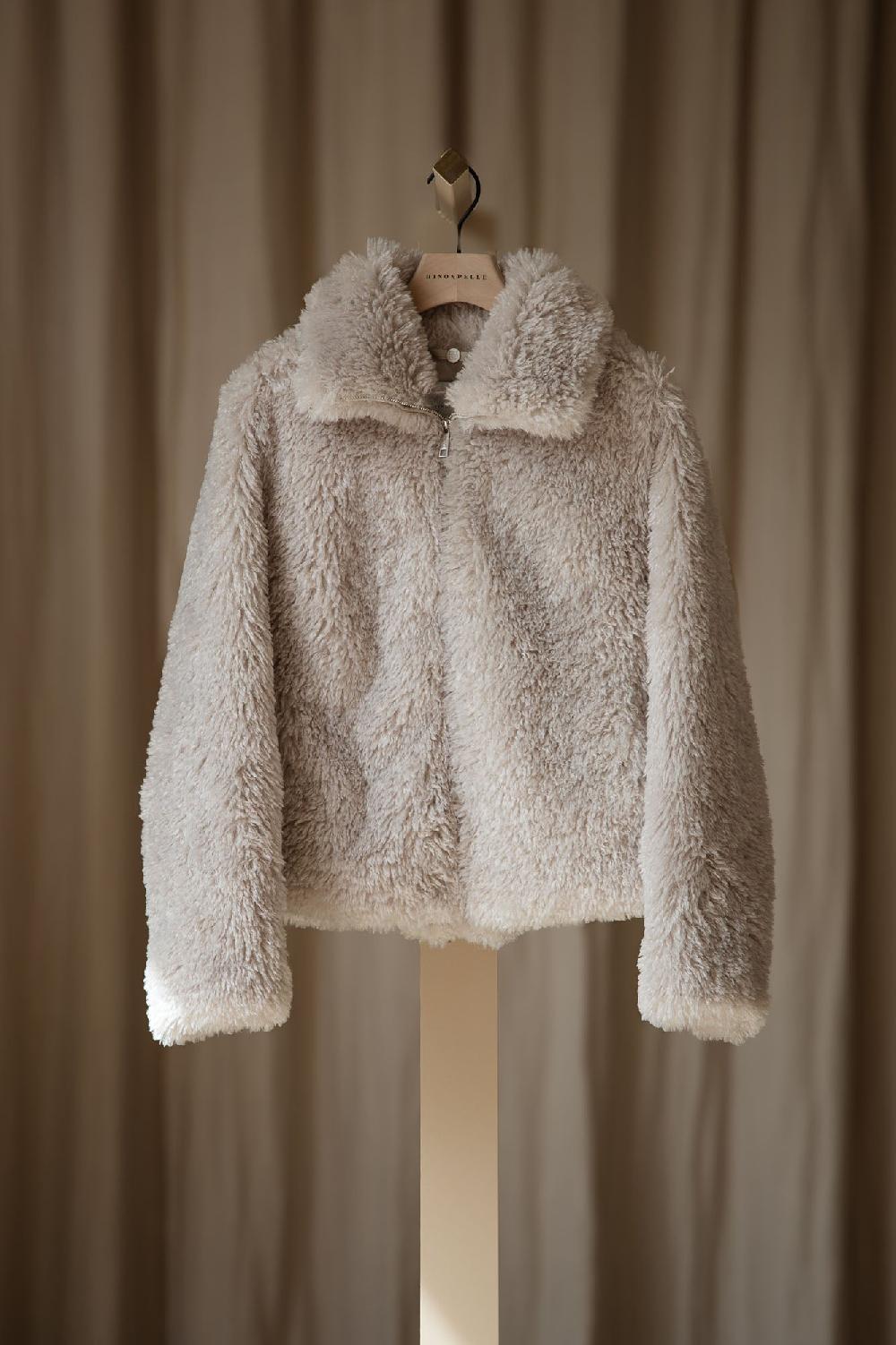 Rino & Pelle Sallie Jacket Birch Mongolian Fur
