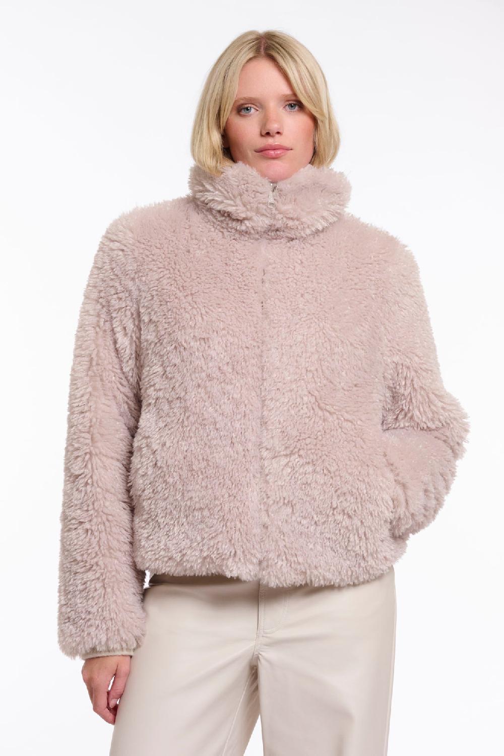 rino & pelle Sallie jacket Birch mongolian fur