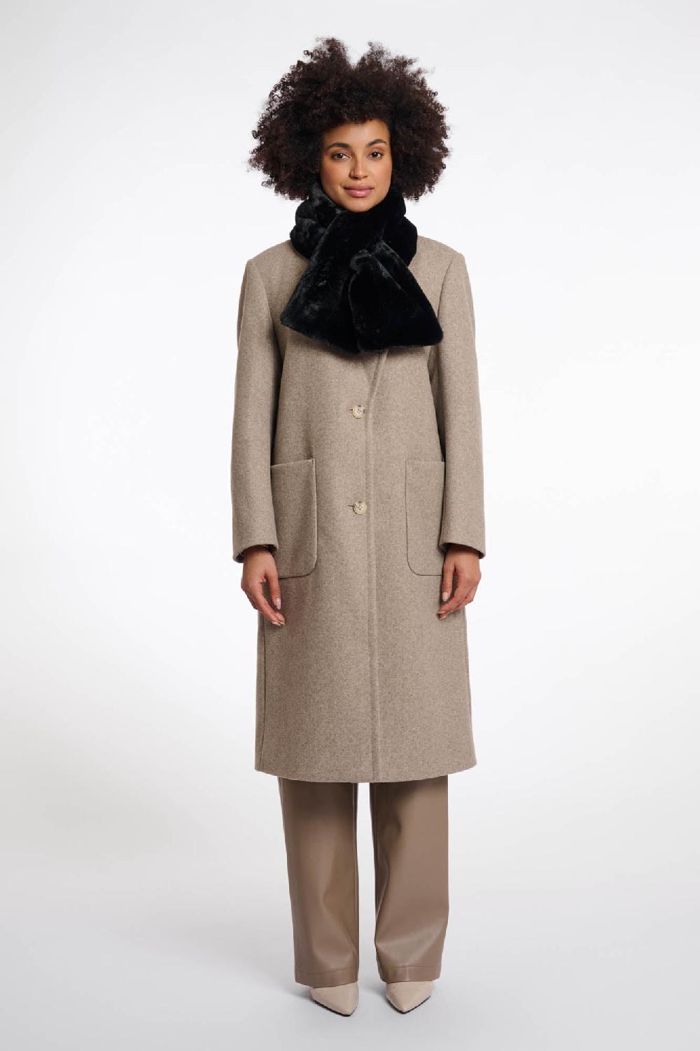 Rino & Pelle Stip Scarf Black