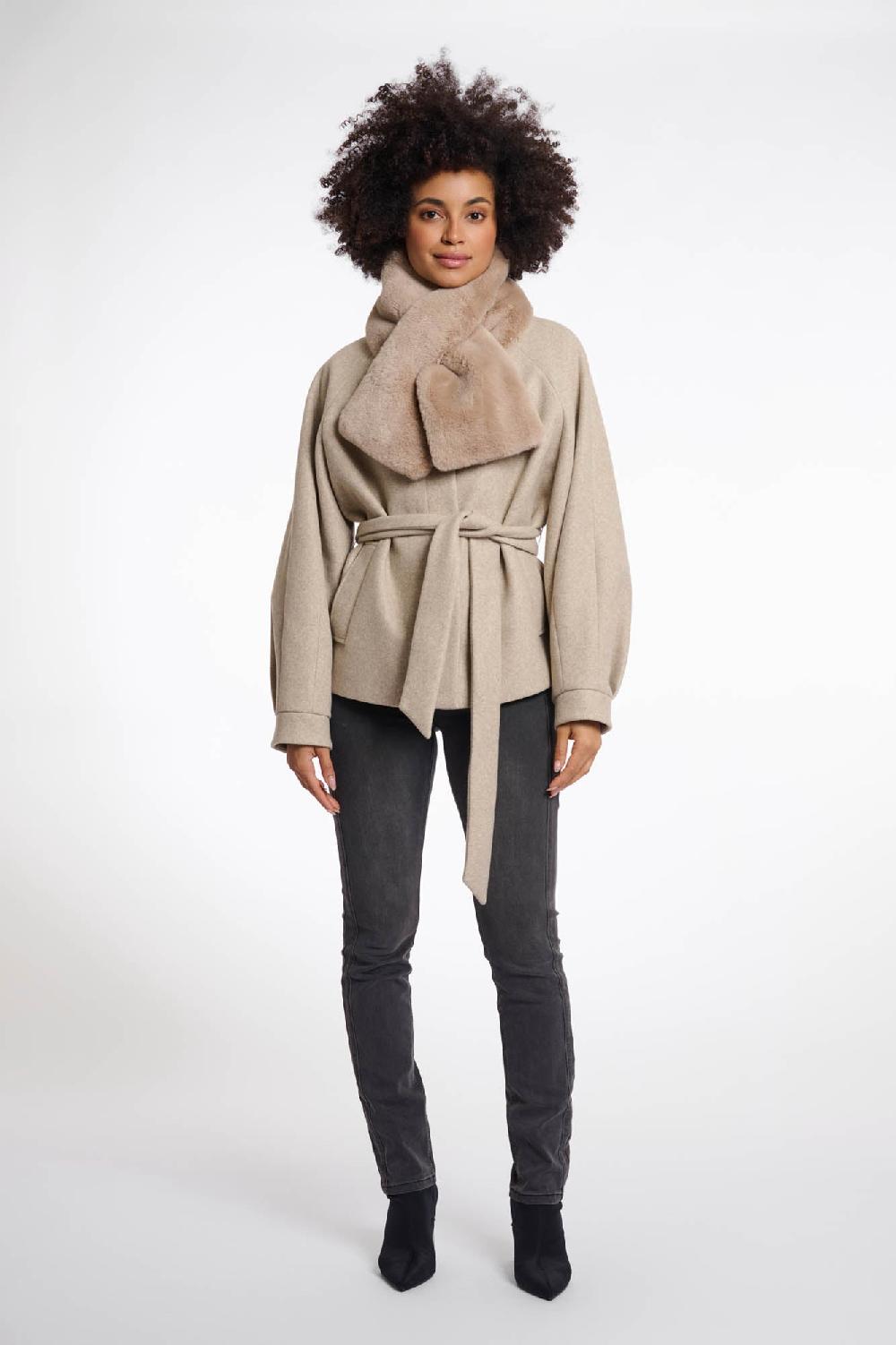 Rino & Pelle Stip Scarf Oat