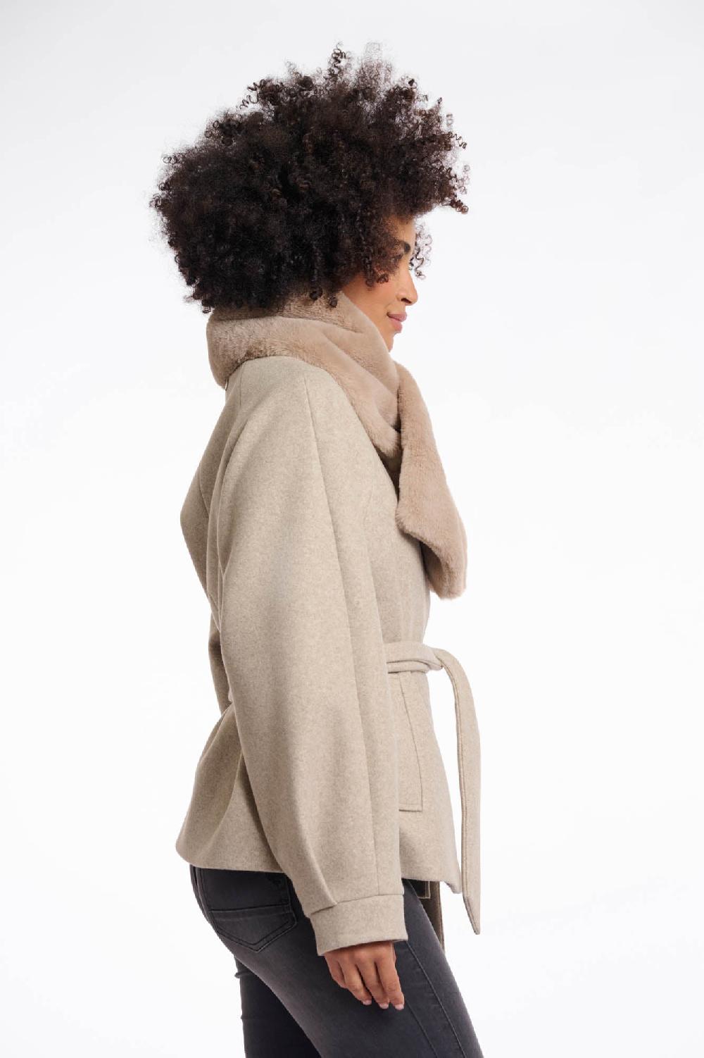 Rino & Pelle Stip Scarf Oat